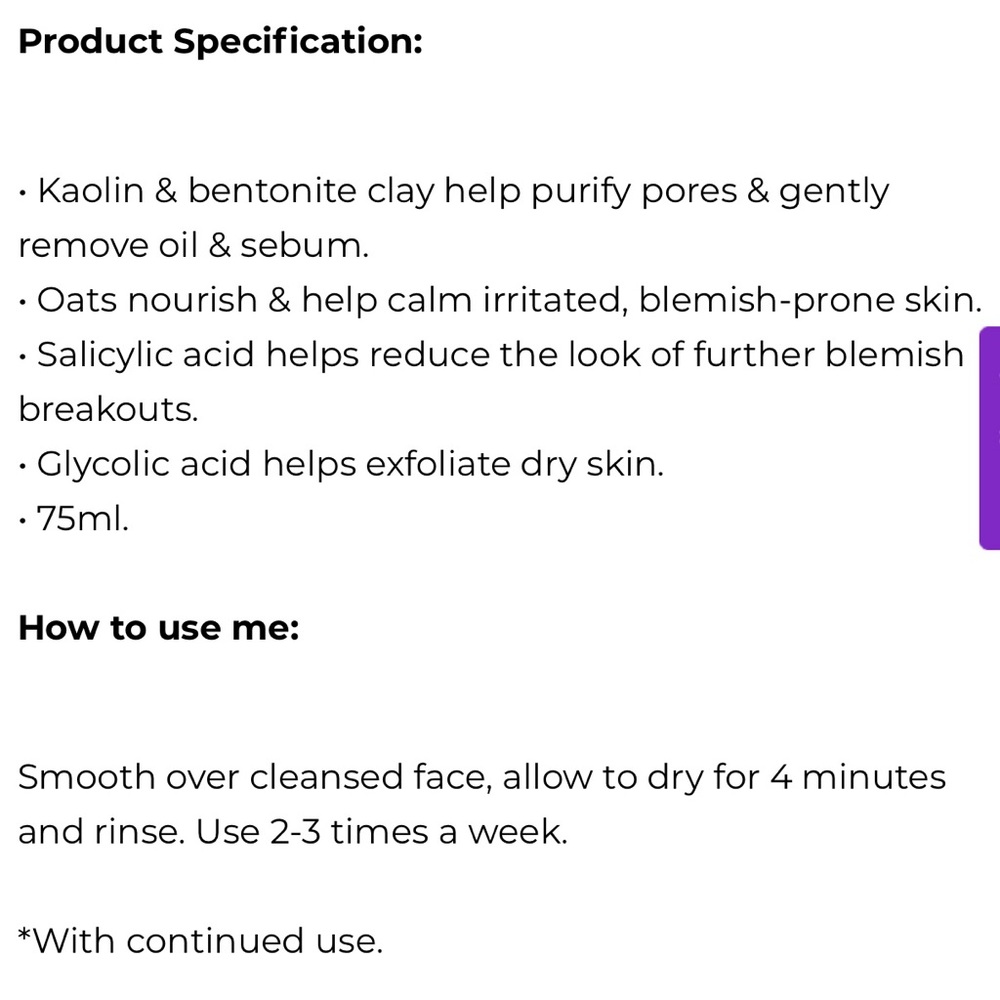 Avon Clearskin Blemish Clearing Pink Clay Mask - Picture 3 of 5